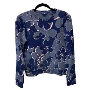 GANT Purple Floral Pullover Sweatshirt Size S